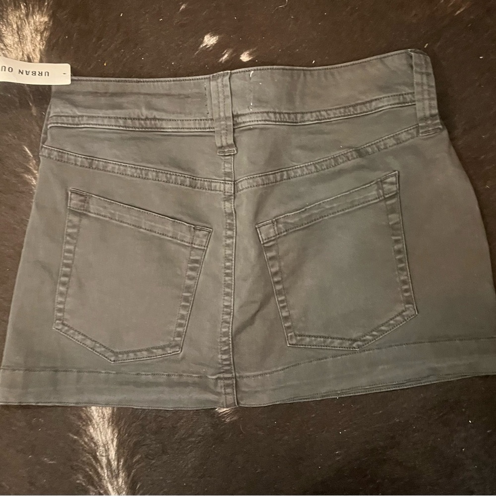 Urban Outfitters Gray Green Denim Skirt